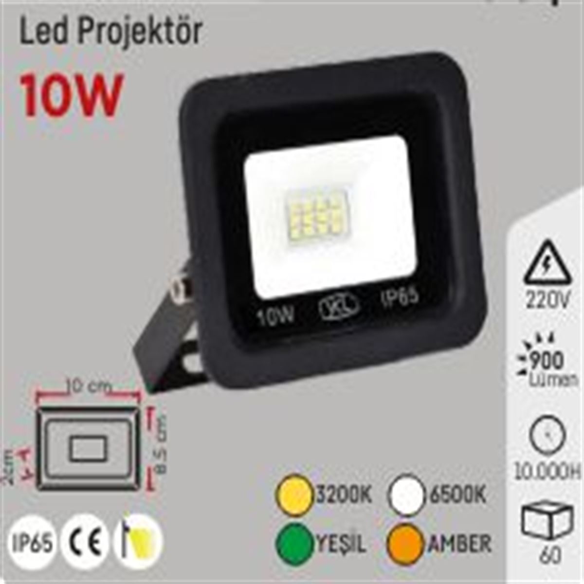 YCL EKO 12W.S.Ü.KARE PANEL BEYAZ 1